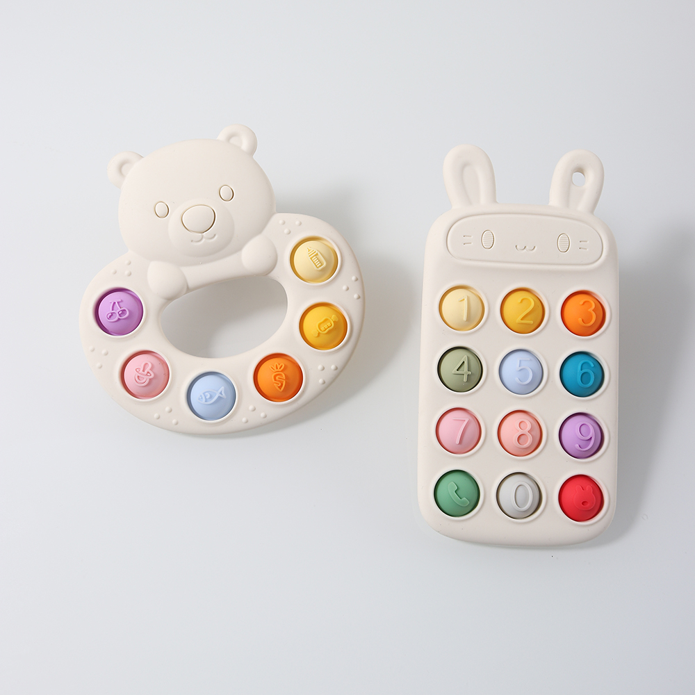 Baby Products Best - عضاضة دفع بوب من السيليكون على