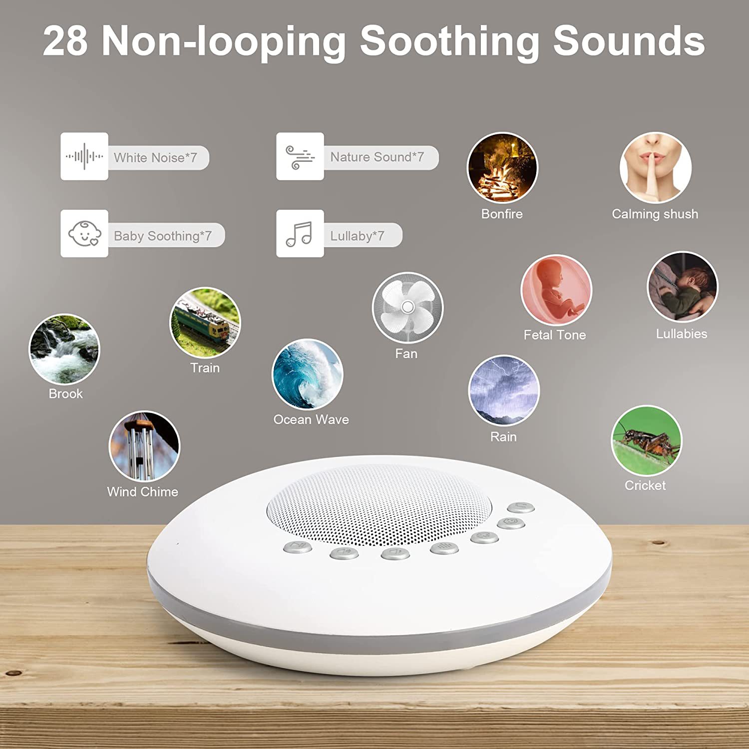 White Noise Machine Baby - جهاز صوت الضوضاء البيضاء للأطفال مع