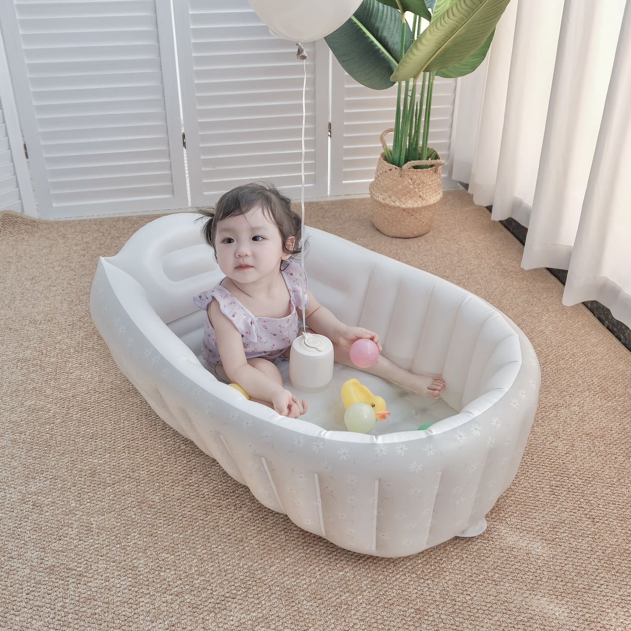 Baby Products For Bathing - 1 قطعة حوض استحمام قابل للنفخ